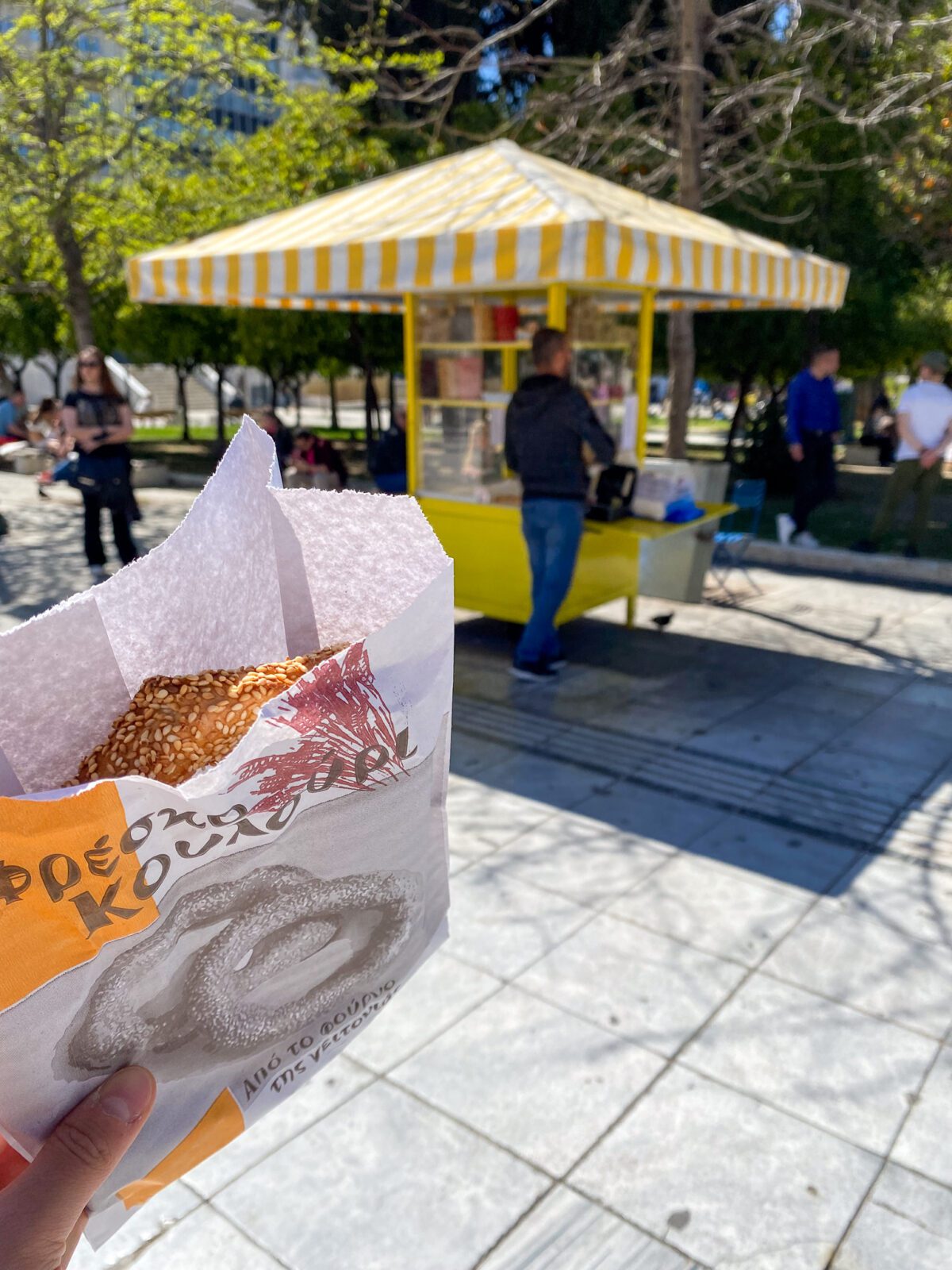 Koulouri Typową grecką przekąska w atenach