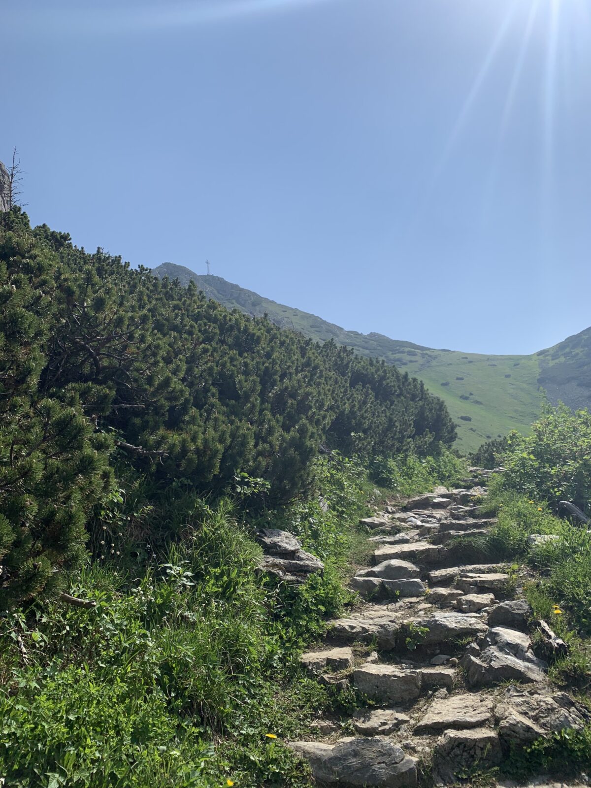 W oddali Giewont z krzyżem